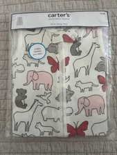Carters Infant Girls Pink Gray Elephant Cotton Sleep Sack Sleeper Pajamas Small