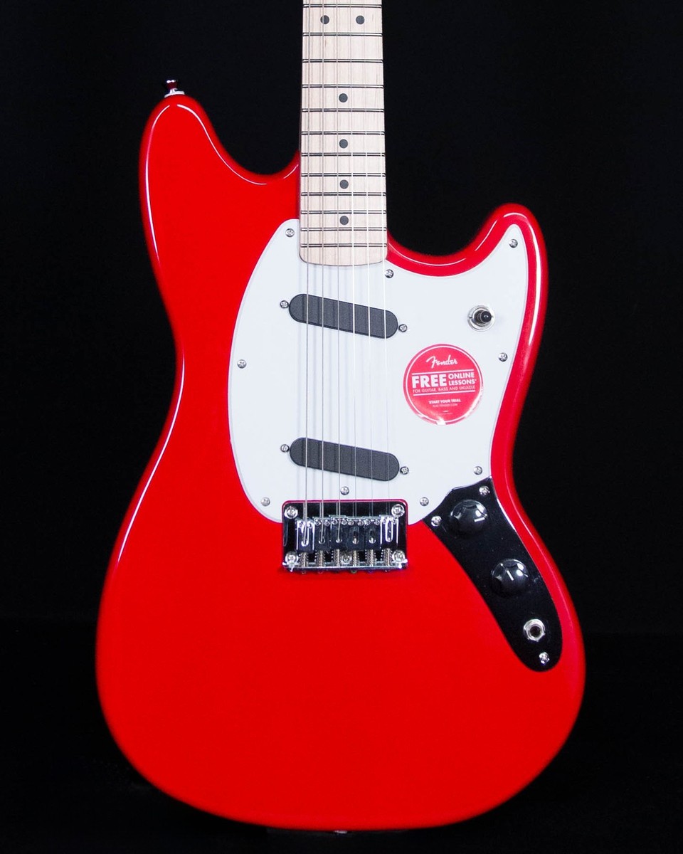 Squier Sonic Mustang, Maple FB, Torino Red | eBay