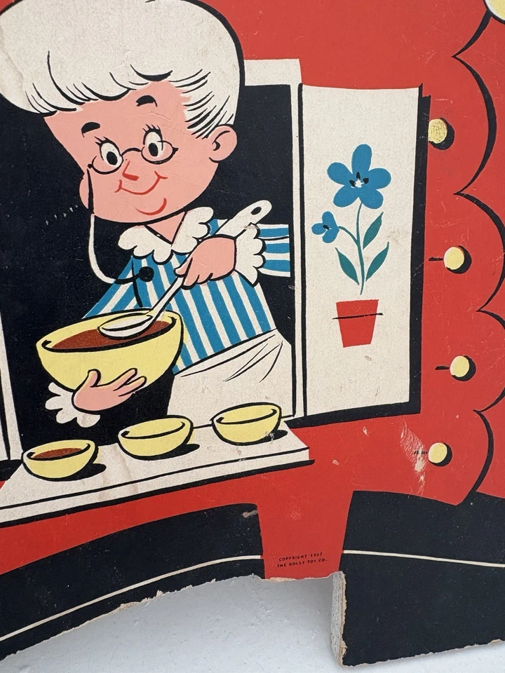 复古 1957 年 The Dolly 玩具公司墙面装饰 4 件儿童房押韵海报 — 第 4/4 张图片