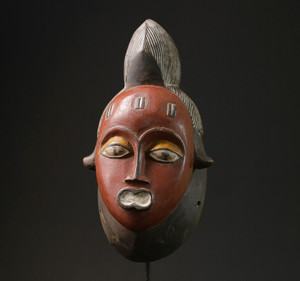 African Tribal Mask Hand Carved Wood Wall Art Decor Vintage Style-7009