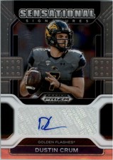 2022 Panini Prizm Draft Picks Sensational Signatures #52 Dustin Crum Auto FB