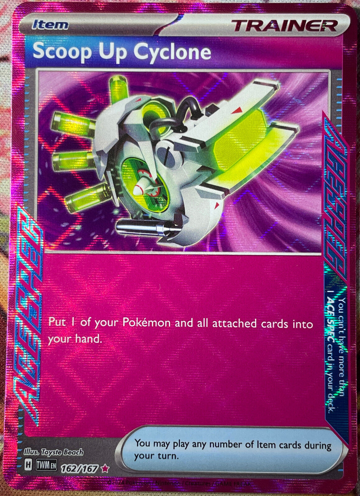 Scoop Up Cyclone ACE SPEC Rare - 162/167 - Twilight Masquerade Pokemon 2024