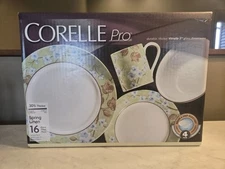 NOS! Sealed 16 Piece Corelle Pro SPRING LINEN Service For 4