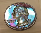 1961  Gem Proof Quarter 90% Silver MONSTER  RARE BLUE    TONING  #609 ~ 15