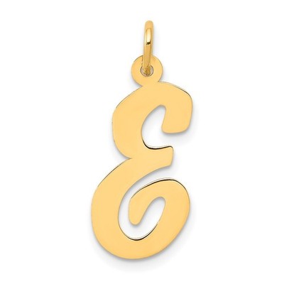 10k Gelbgold große Schrift Buchstabe ''E'' Initiale Charm Anhänger 0,37gm