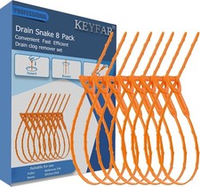 Drain Snake Hair Clog Remover 8PCS 25in Drain Auger Cleaner Tool