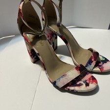 DREAM PAIRS Women's Block Heel Ankle Strap Open Toe Pump Shoes Sz 6.5