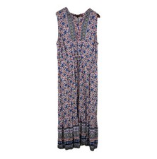 Talbots Maxi Dress Womens 22W Floral Paisley Boho Flowy Modest Cottagecore 2992