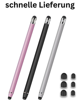 3er Pack Tablet Stift für Alle Tablets, 2 in 1 Touchscreen Stift, Gummi Stylus 