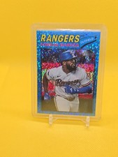 2026 Topps Heritage Adolis Garcia Blue Sparkle #384 Texas Rangers 