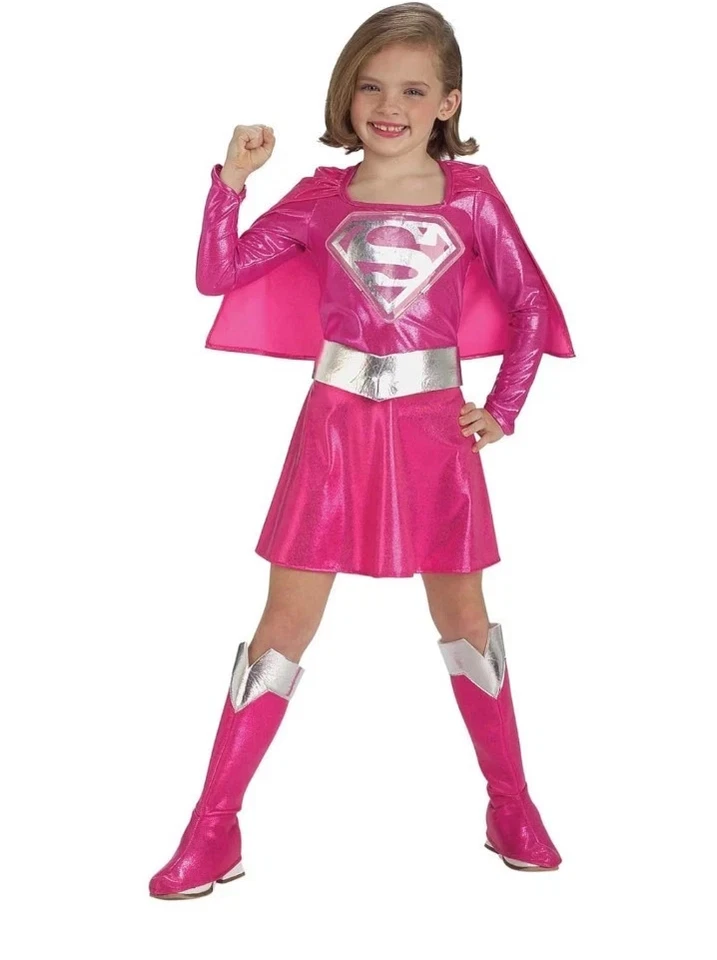 Disfraz de Supergirl-Rosa Niño-Talla Pequeña (4-6)-NUEVO/OTROS Foto 2 de 4