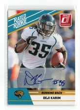 DEJI KARIM #26 RC 2010 PANINI JAGUARS ROOKIE AUTO