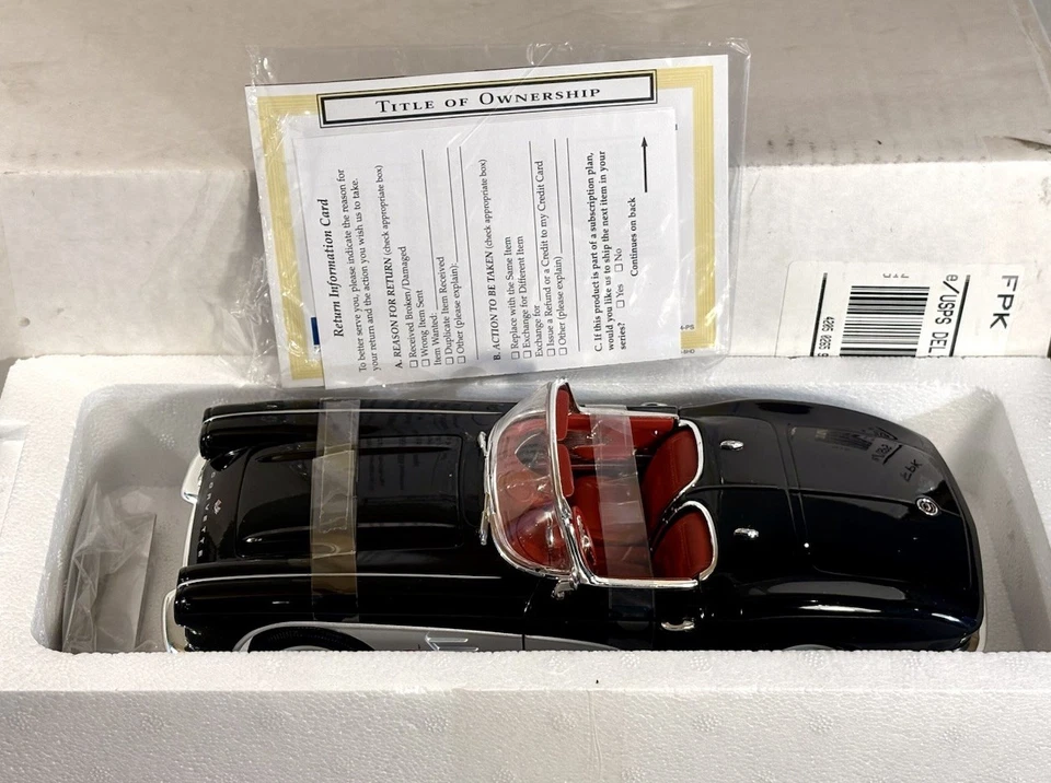 RARE! ERTL American Muscle 1961 Chevrolet Corvette Black/Red 1:24 Scale Limited - Image 2 of 4