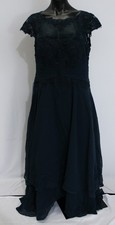 Azazie Women's Shonda Cap Sleeve Lace Chiffon Dress AP2 Dark Navy Size: A12