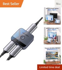 HDMI Switch 1 in 2 Out 4k 60hz, HDMI Switch 2 in 1 Out with LED Indicators/HD...
