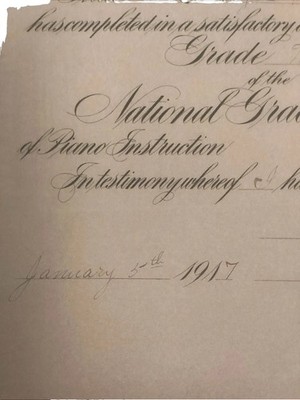 1917 Piano Music Books, Grade 2, 3, Certificate, Music, Student Certificate