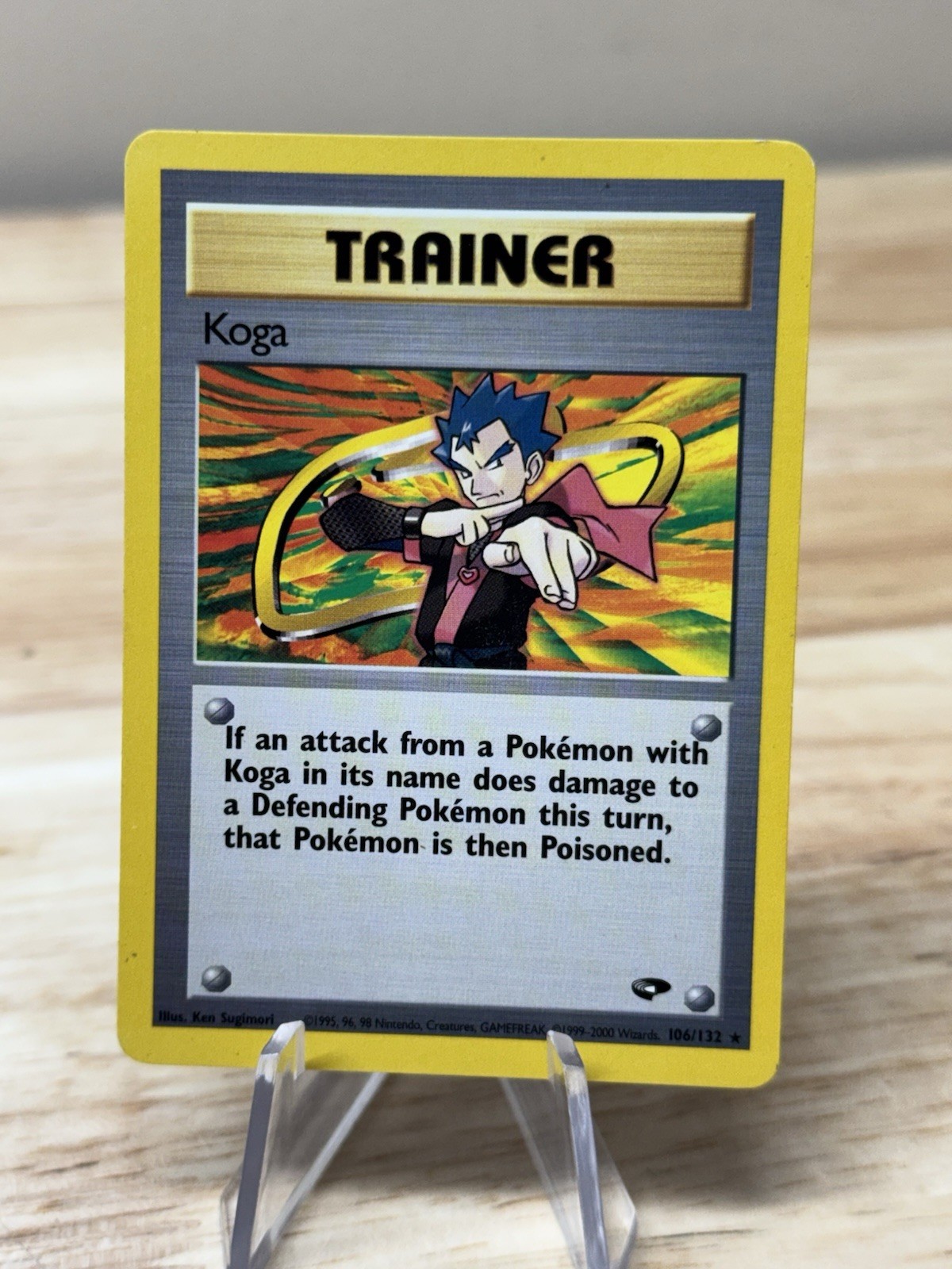 Koga - 106/132 - Pokemon Gym Challenge Unlimited Rare Card WOTC LP