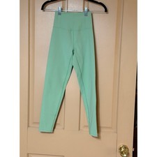 Aerie OFFLINE Real Me Ribbed High Waisted 7/8 Leggings Mint Green XS