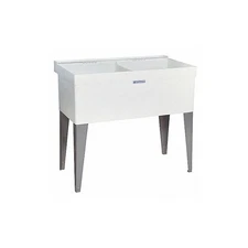 Mustee 27F Double Bowl Laundry Tub
