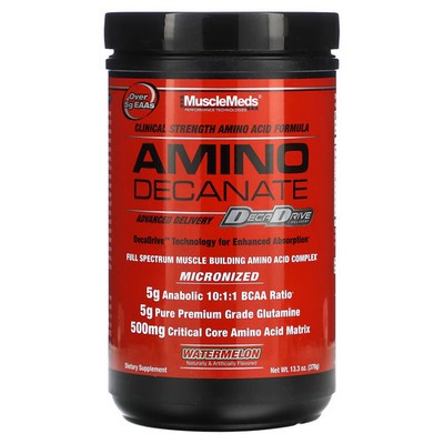2 X MuscleMeds, Amino Decanate, Watermelon, 13.3 oz (378 g)-Worldwide