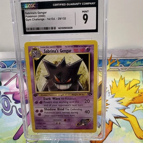 2000 Pokemon Sabrina's Gengar 29/132 1st Edition  Rare Library Of Congress CGC 9