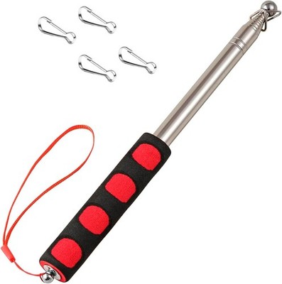 8.2FT Telescopic Handheld Flagpoles with Clips Portable Flag Pole Lightweight