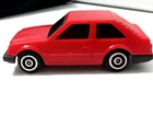 1982 TONKA Corp. Ford Escort Hatchback-Red PlasticToy Car-Cleaned