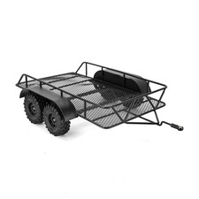 Injora Rc Trailer For Hauling Behind Car - Metal Hitch Mount Small Black
