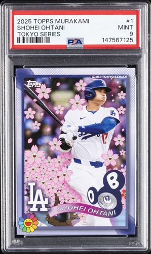 2025 TOPPS TAKASHI MURAKAMI + MLB WORLD TOUR TOKYO SERIES #1 SHOHEI OHTANI PSA 9