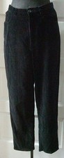90's JONES NEW YORK Black Flat Front Velvet Velour Slacks Pants 6