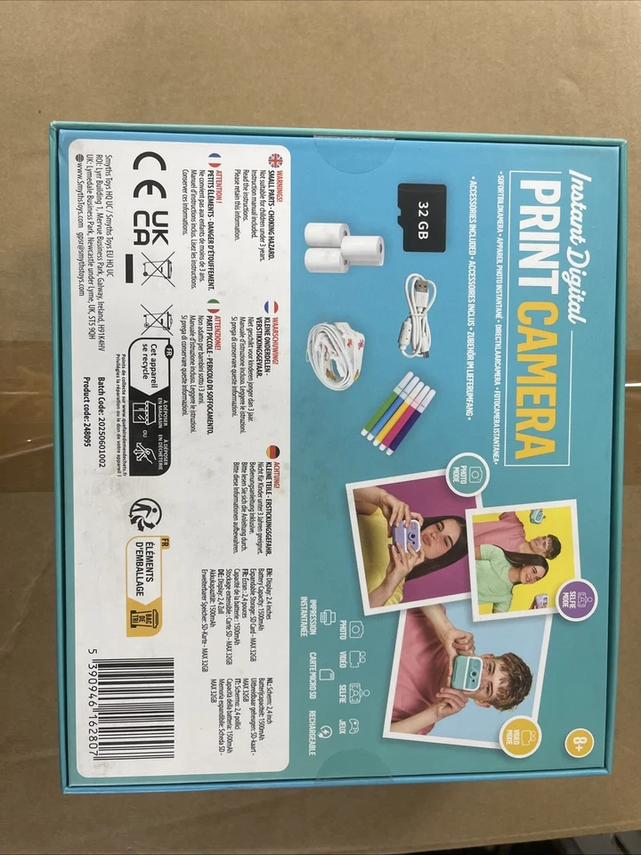 Instant Print Camera for Adults and Kids with Print Paper High Quality(Blue) - Image 2 of 4