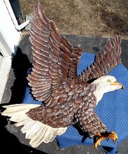 Large Antique Bald Eagle Wood Carving PA Wood Carver Stanley Seltz