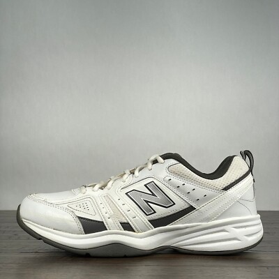 New Balance 409 Mens White Leather Trainers Walking Gym