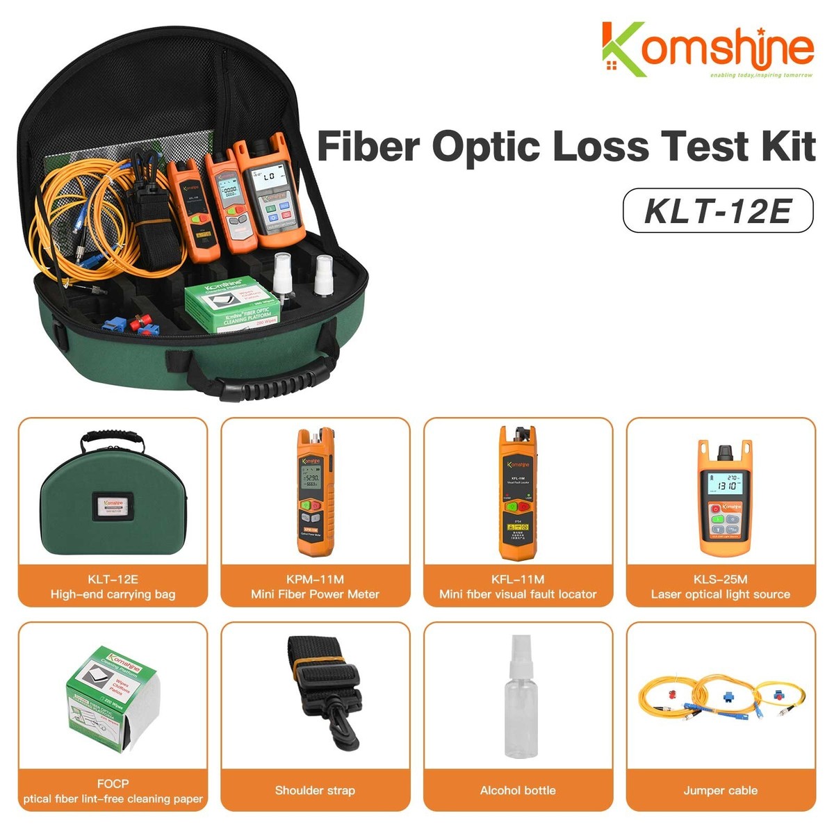 Optical Fiber Loss Tester Kit JILONG JLT-12E With Optical Power Meter