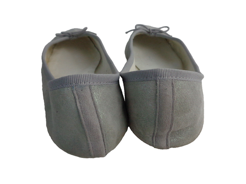 Repetto París Eur 39 US 8-8.5M Bolchoi Gris Ante Con Brillo Manoletinas Planas - Imagen 2 de 8