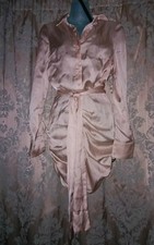 Pretty Little Thing Satin Ruched Mini Dress 8 pink champagne Nude 