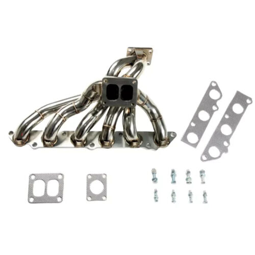 Colectores de escape turbo para 1986-1993 SUPRA TOYOTA 7MGTE MA70 7MJZA70 T4 MKIII - Imagen 2 de 4