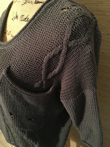 Juniors Material Girl Grey Pull over Sweater with pocket Size M - Picture 3 of 6