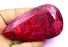 707.5 Ct Natural Huge Red Ruby AGL Certified Earth-Mined Pear Cut Loose Gemstone