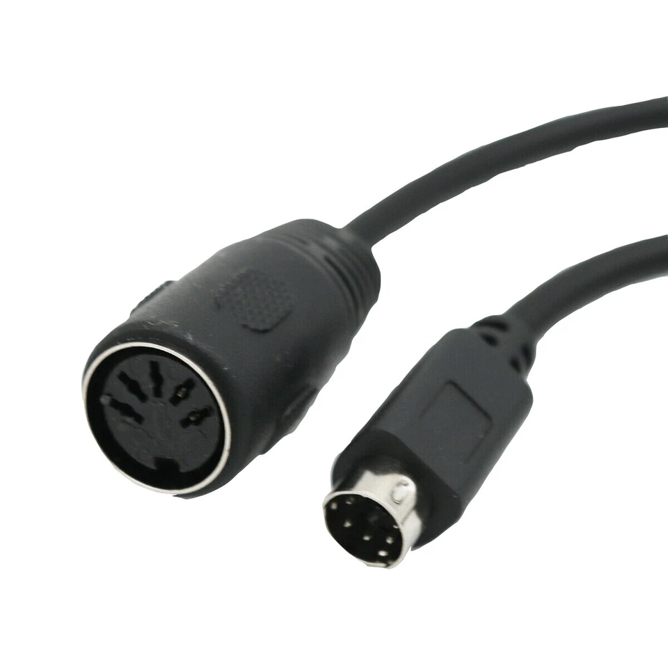 1x 6Pin Mini-DIN (PS/2) Male To DIN 5Pin Female Adapter Cable For Keyboard 15cm - Image 3 of 4