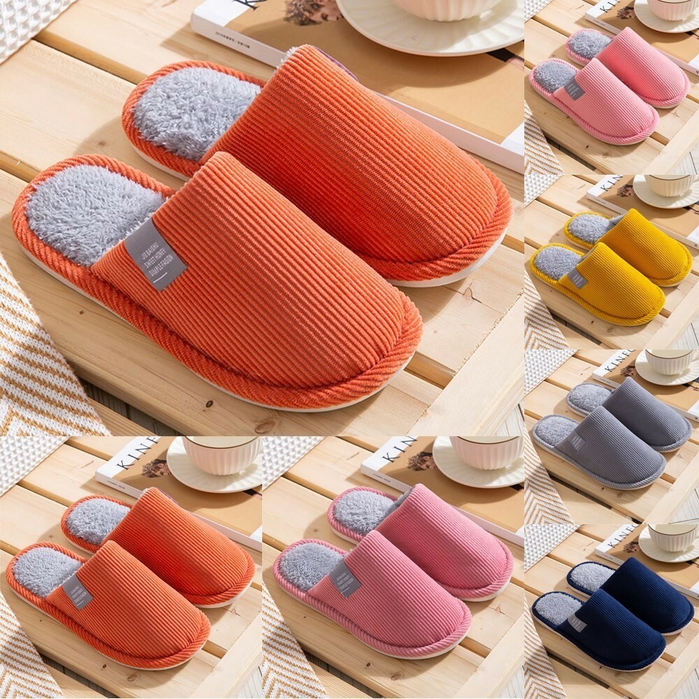 SAOLA Nuova Moda 36~45 Ciabatta Pelliccia Interno Uomo Antiscivolo Peluche Suola Morbida Donna Unisex