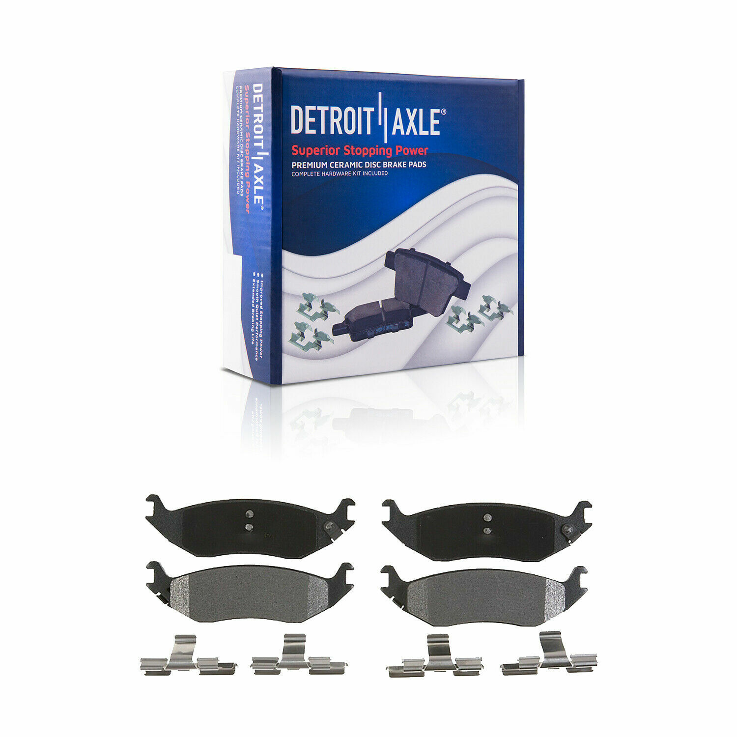 Front & Rear Ceramic Brake Pads Kit for 2002 2003 2004 2005 2006 Dodge