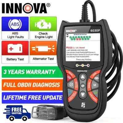 INNOVA 6030P OBD2 Scanner Diagnostic Code Reader ABS Check Engine Battery Test