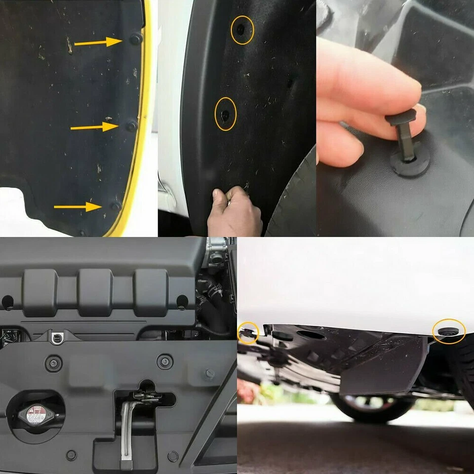 Surtido de sujetadores de retención de clips de parachoques para capó de puerta guardabarros 146X para Toyota Foto 2 de 4