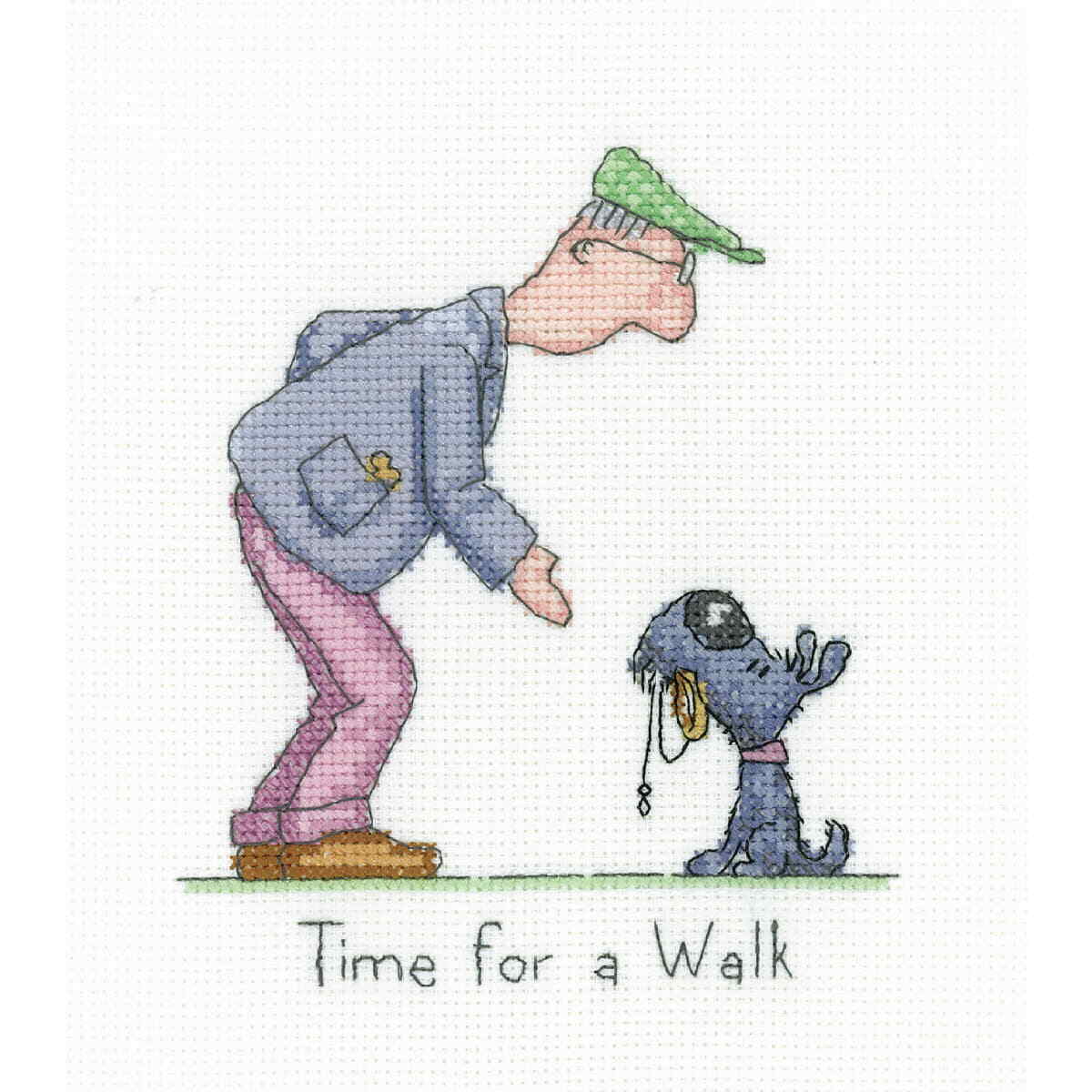 Heritage counted cross stitch kit Aida ""Time for a Walk"", GYTW1614-A, 11,5x13,5c