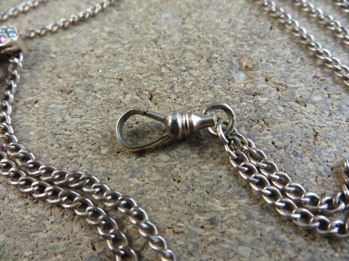 Victorian Gold Filled Fleur De Lis Jewels Slide Chain Pocket Watch Fob Clip #329 - Picture 6 of 19