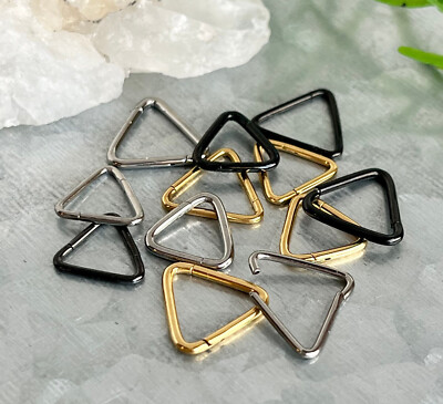 1pc Implant Grade Titanium Triangle Hinged Segment Ring Hoop Helix Daith Septum