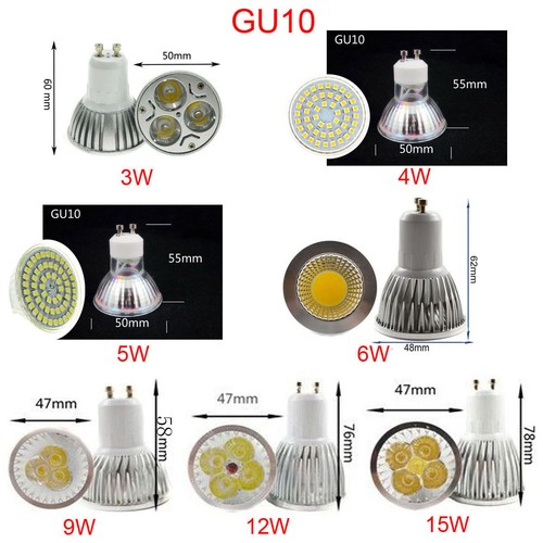 E27/E14/GU10/MR16 LED Spotlight Bulb 3W 4W 5W 6W 9W 12W 15W SMD/COB Lamp Light - Picture 12 of 14