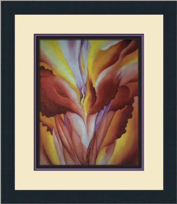 Georgia O'Keeffe Red Canna Custom Framed Print