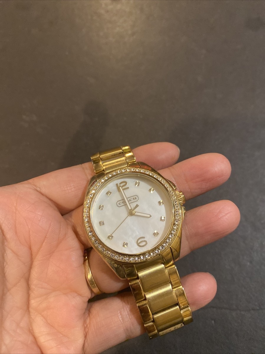 COACH GOLD TONE CRYSTAL LADIES WATCH | eBay COACH GOLD TONE CRYSTAL LADIES WATCH | eBay